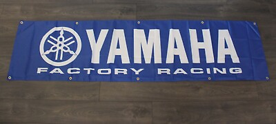 #ad #ad Yamaha Banner Flag Big 2x8 feet Motorcycle Factory Racing MotoGP Biker $16.17
