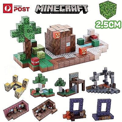 #ad Minecraft Magnetic Building Blocks Set Magnet Kids Children Educational Toy Gift AU $68.99