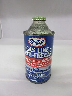 #ad #ad VINTAGE ADVERTISING SNAP GAS LINE ANTI FREEZE CONE TOP OIL CAN TIN M 622 $12.99