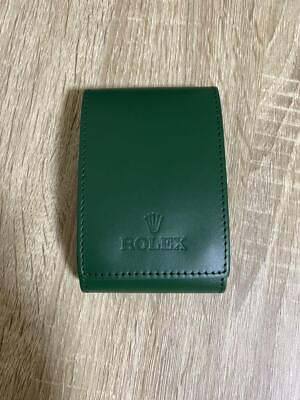 #ad ROLEX Watch Case Green Leather Protection Soft Watch Holder Travel Pouch Japan $62.80