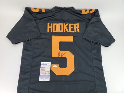 #ad Hendon Hooker Signed Tennessee Volunteers Black Orange Football Jersey w COA $131.40