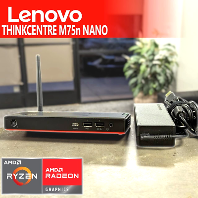 #ad Lenovo M75n Nano MINI PC TV BOX Ryzen 3 PRO 3300U 8GB 128GB Win11 WiFi USB C $119.99