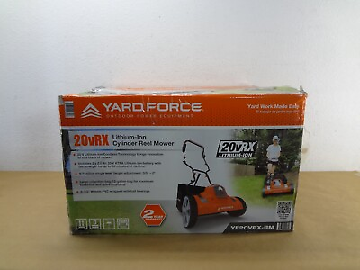 #ad YARD FORCE YF20VRX RM 20V Cordless Reel Mower Grass Bag 15quot; Wide $289.99