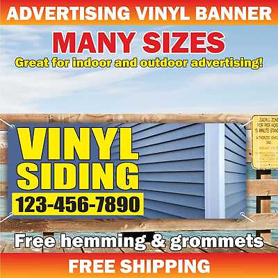 #ad VINYL SIDING Advertising Banner Vinyl Mesh Sign Repair Construction Roof Fence $139.95