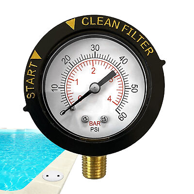 #ad Pressure Gauge 0 60 PSI for Pentair and Pool Filter Back Mount $12.95