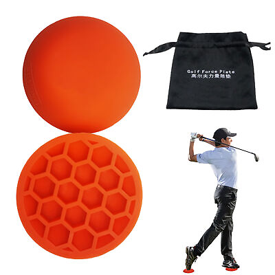 #ad Golf Pressure Force Plate Reusable Rubber Golf Swing Step Pad Practice Equipment $28.74