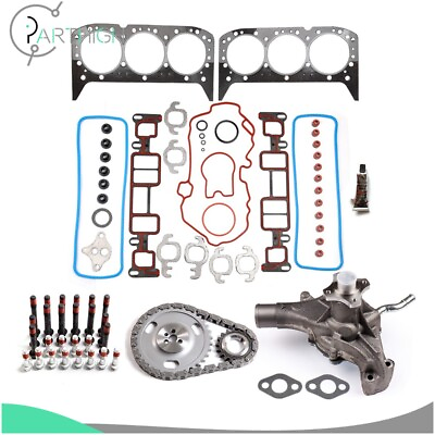 #ad Timing Chain Kit Water Pump For 96 98 GMC Chevrolet S10 4.3 Head Gasket Bolt Set $117.75