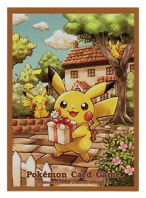 #ad Pikachu#x27;s Present Individual Card Sleeve Pokemon Center Japan Original $1.00