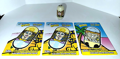 #ad 2002 Mighty Beanz Series 2 Ancient Egyptian Team Cards and 1 Glow King Tut Bean $14.38