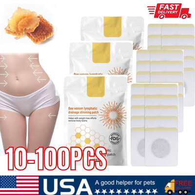 #ad 100PCS Bee Venom Lymphatic Drainage and Slimming Patch for Women amp; Men Body Slim $14.95