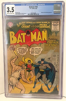 #ad #ad Batman #102 CGC 3.5 DC 1956 $175.00