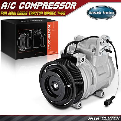 #ad Air Conditioning A C Compressor with Clutch for John Deere Tractor 10PA15C Type $136.99