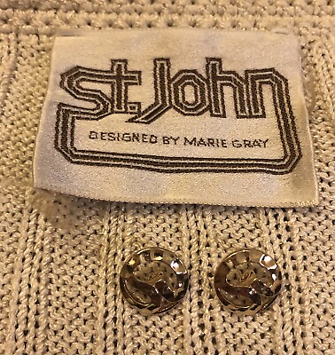 #ad LOT Of 2 Vintage ST. JOHN REPLACEMENT quot;SJquot; GOLD BUTTONS 5 Lots Available Z22 $14.99
