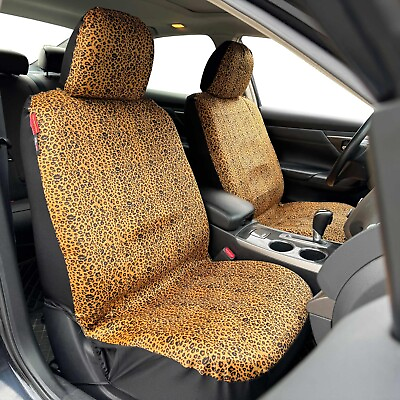 #ad Warm Leopard Design Velour Front Car Seat Covers For Ford Edge $42.69