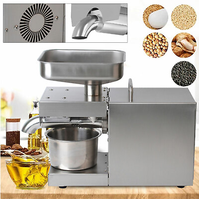 #ad Commercial Electric Oil Press Machine Automatic Expeller Extractor 1 2 KG H 600W $182.00