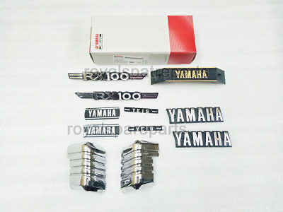 #ad Yamaha RX100 Tank amp; Side Cover 3D Chrome Emblem Logo Monogram Kit $52.33