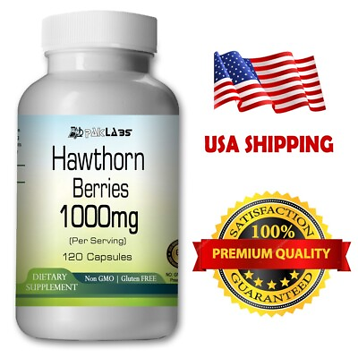 #ad Hawthorn Berry Berries 1000mg Serving 120 Capsules Premium Quality USA SHIPPING $17.08