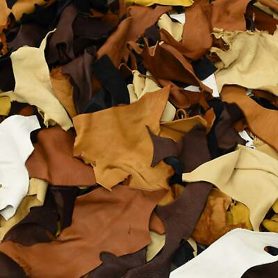 #ad Small Scrap Deerskin 1 Pound Remnants 3 OZ to 5 OZ Deer Hide Upcycling Pieces $28.08