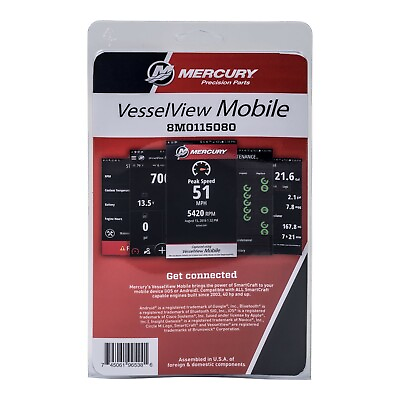 #ad Mercury Smartcraft Vessel View Mobile Kit iOS or Android 8M0157078 8M0115080 $239.95