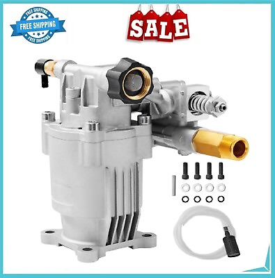 #ad #ad Pressure Washer Pump 3 4quot; Shaft Horizontal 3400PSI 2.5GPM Power Washer Pump Kit $59.99