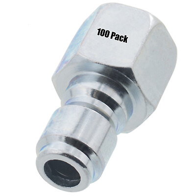 #ad 100 pack Pressure Washer 3 8quot; Female NPT Quick Connect Plug Zinc Coupler $203.99