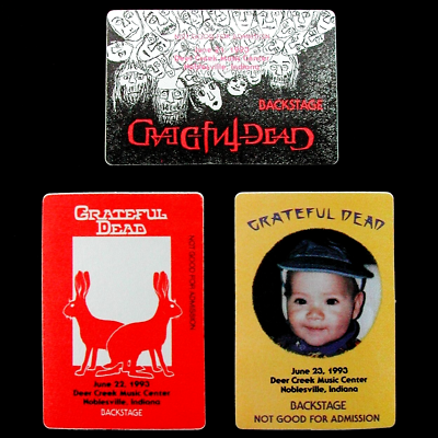 #ad Grateful Dead Backstage Pass Deer Creek Indiana IN 1993 6 21 93 6 22 93 6 23 93 $249.99