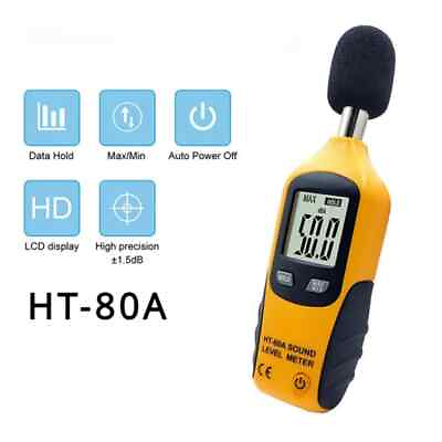 #ad HT 80A Digital Sound Pressure Noise Level Meter Decibel Tester LCD Display $56.99