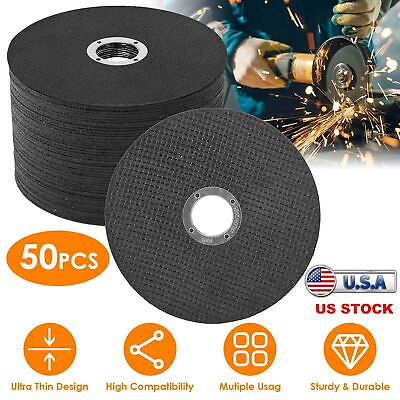 #ad 50Pack Cut Off Wheels 4 1 2 Cutting Disc Metal Stainless Steel Angle Grinder $23.15
