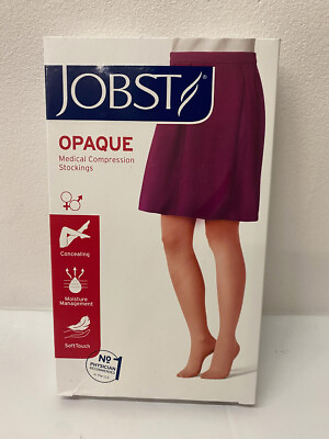 #ad Jobst 115283 Opaque Natural 30 40mmHg Medium Knee Closed Toe Medical Stockings $70.00