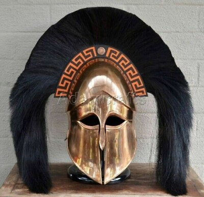 #ad 18 gauge Steel Copper Coated Medieval Greek Corinthian Helmet Spartan Helmet $108.00
