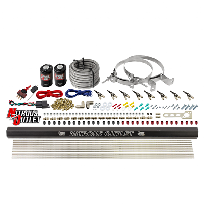 #ad Direct Port Fogger Nitrous Kit 8 Cylinder E85 .122 Nitrous .310 Fuel 90� $1365.99