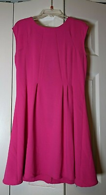 #ad Accidentally in Love Pink Cap Sleeve Exposed Zipper Casual Junior Dress Size 7 $9.90