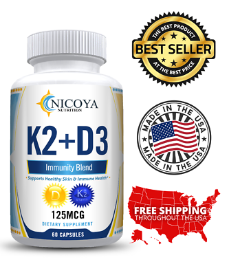 #ad Vitamin K2 D3 Vitamin Supplement with BioPerine Boost Immunity amp; Heart Health $14.00