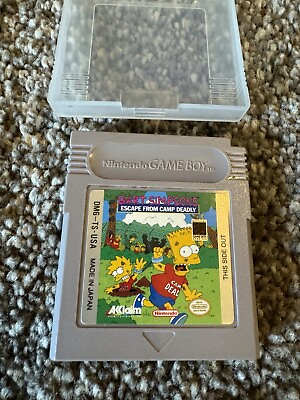 #ad Bart Simpson#x27;s Escape from Camp Deadly for the Nintendo Game Boy Tested $18.99