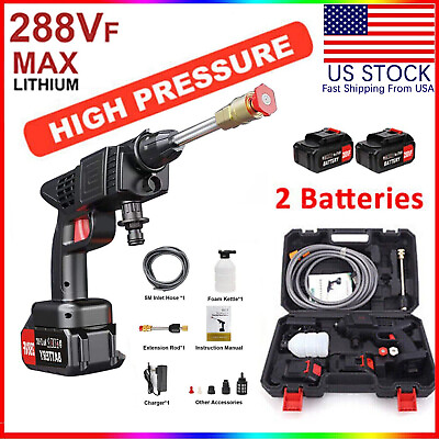 Portable Cordless Electric High Pressure Water Spray Gun Car Washer Cleaner Tool #ad $35.99