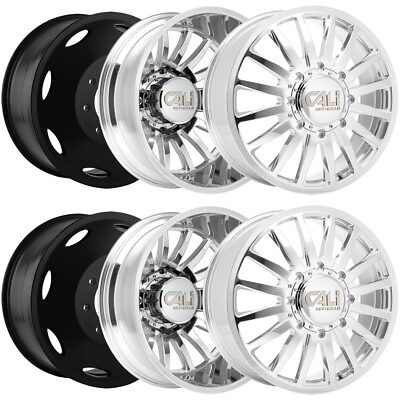 #ad Set of 6 22quot; Inch Cali Off Road 9110D Summit Dually 8x200 Polished Wheels Rims $3895.94