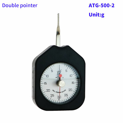 #ad Dial Tension Meter Analog Force Gauge Double Pointer Force Tools 500g $25.37