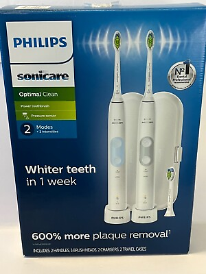 Philips Sonicare Optimal Clean Electric Toothbrush 2 Pack HX6829 30 .NO HEADS. #ad #ad $39.95
