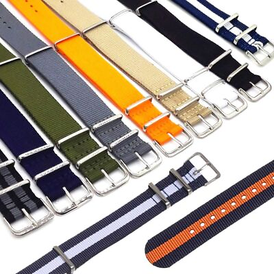 Man Sport Fashion Watch Strap Loop Watchband Nylon Weaving Bracelet Replacement #ad $7.84