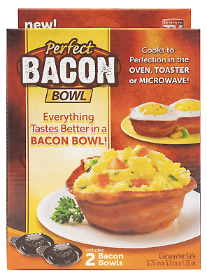 #ad #ad As Seen On TV Perfect Bacon Bowl 2 Bowls Included Dishwasher Safe New in Box $7.95