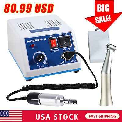 #ad Dental Lab Marathon Electric Micromotor Polishing Drill 35K RPM Handpiece Ⅲ N3 $80.99