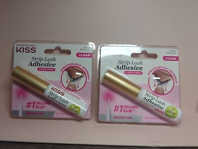 #ad Lot of 2 KISS Strip False Eyelash Glue Eye Lash Extension Adhesive Clear $13.69