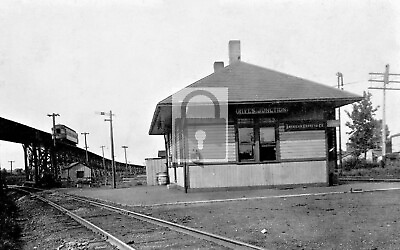 #ad Railroad Train Station Depot Rives Junction Michigan MI Reprint Postcard $4.99