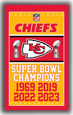 #ad Kansas City CHIEFS Football Team Super Champion Flag 90x150cm 3x5ft best banner $14.95