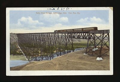 #ad Belly River bridge Lethbridge Alberta Can Pac Ry Canadian Pacific Old Photo AU $9.00