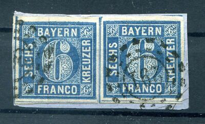 #ad Bavaria 10a Nice Pair Postmarked Luxury Letter Piece H6914 AU $83.53