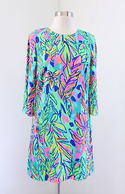 Lilly Pulitzer Carol Shift Dress in Multi Hot Spot Size 0 Colorful Bold Printed $39.99