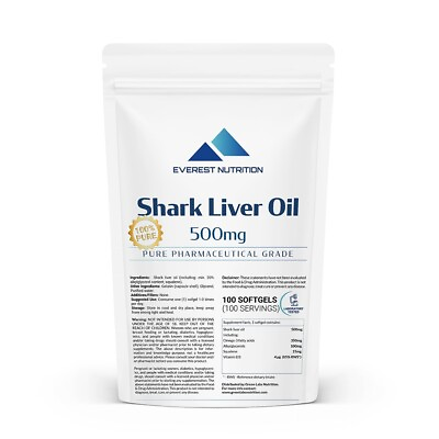 #ad Shark Liver Oil 500mg Softgels High content of Squalene and Alkylglycerols $44.99