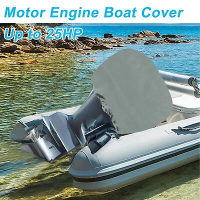 #ad 600D Outboard Boat Motor Covers for Suzuki for Yamaha for Honda Up to 25HP Gray AU $23.16