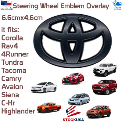 #ad =Ø%Ý=Ø%Ý=Ø%ÝMatte Black Steering Wheel Overlay fits Toyota TACOMA TUNDRA COROLLA CAMRY $17.99